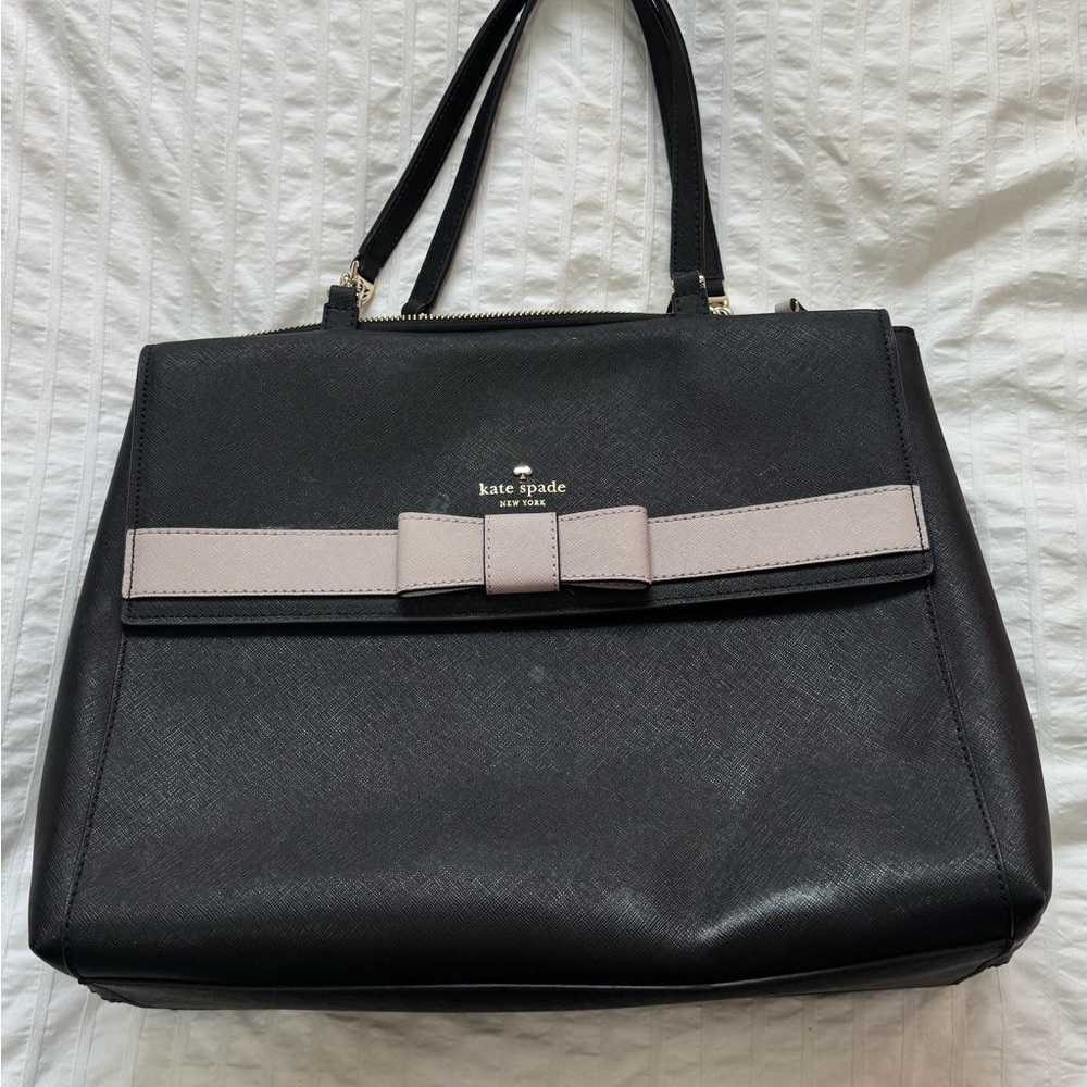 Kate Spade Black and Cream Shoulder Bag